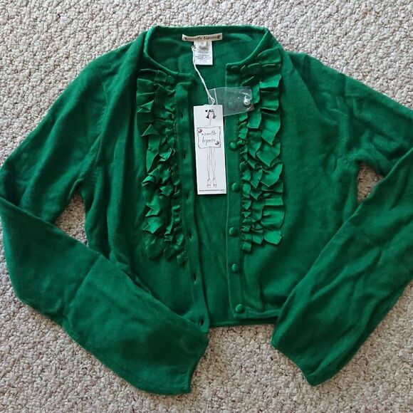Nanette Lepore runaway love cardigan in emerald green size XS - Picture 1 of 8